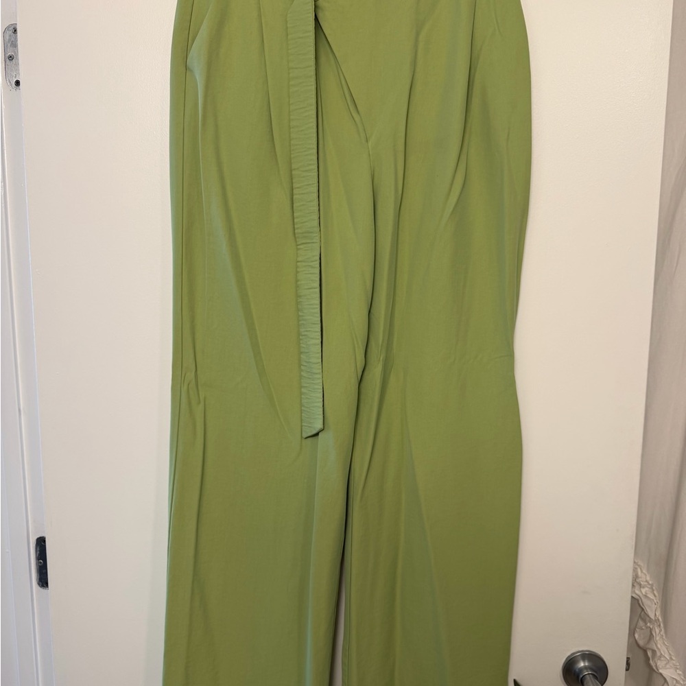 Zara Light Green Wide Leg Pants